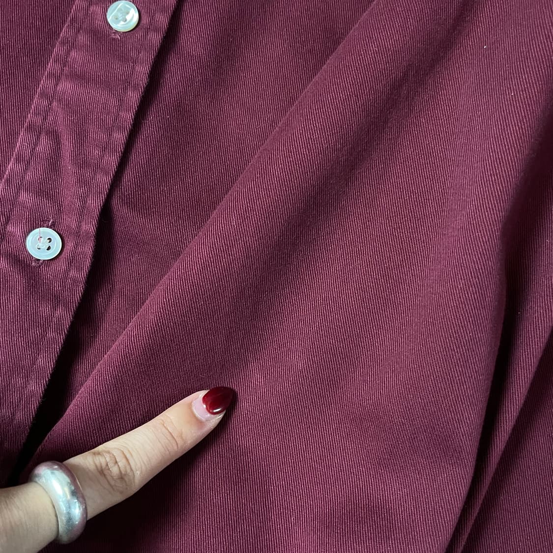 폴로랄프로렌 다크레드 코튼 긴팔 셔츠 90 상품이미지6