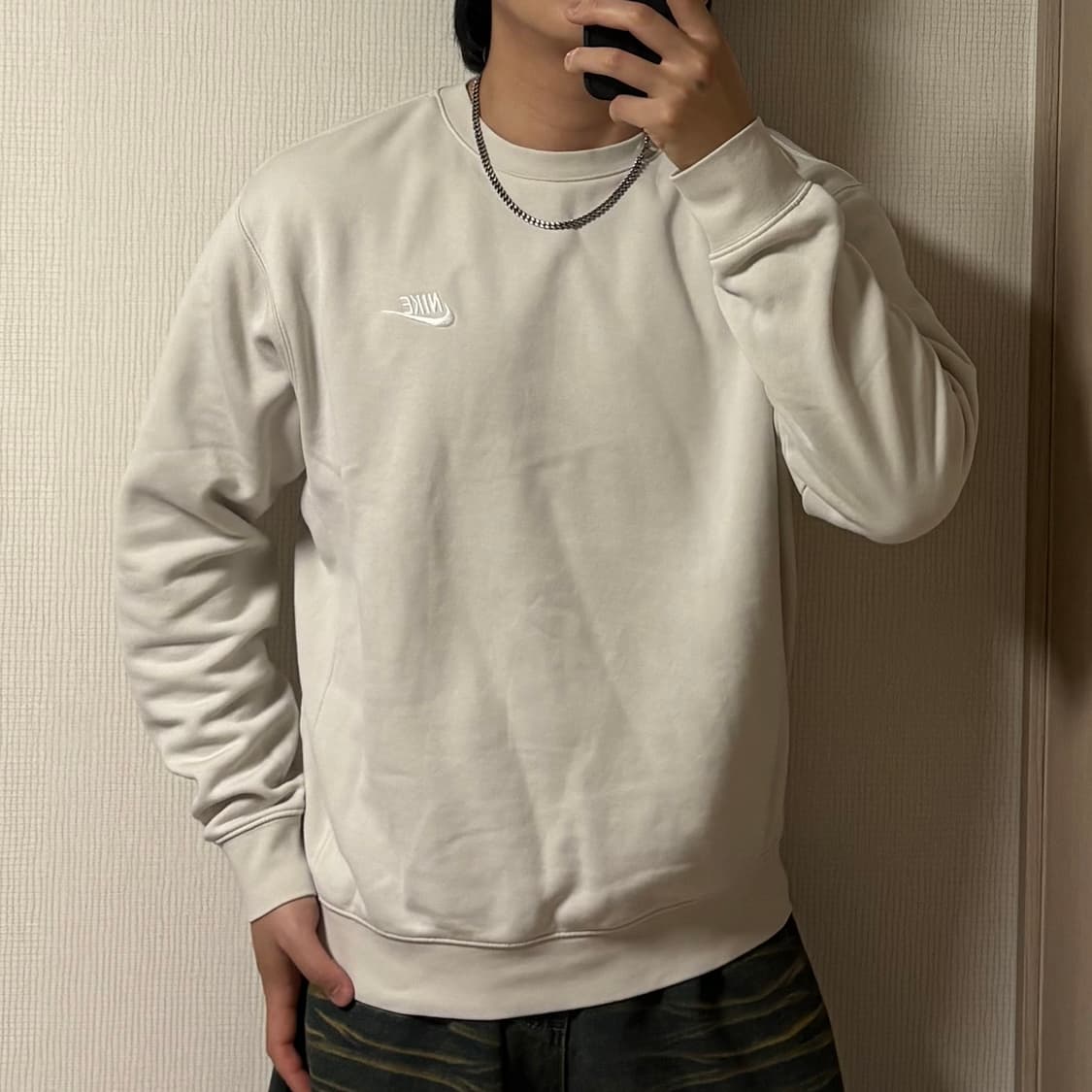 정품 나이키 퓨추라 에크루 기모 맨투맨 스웻셔츠 상품이미지1