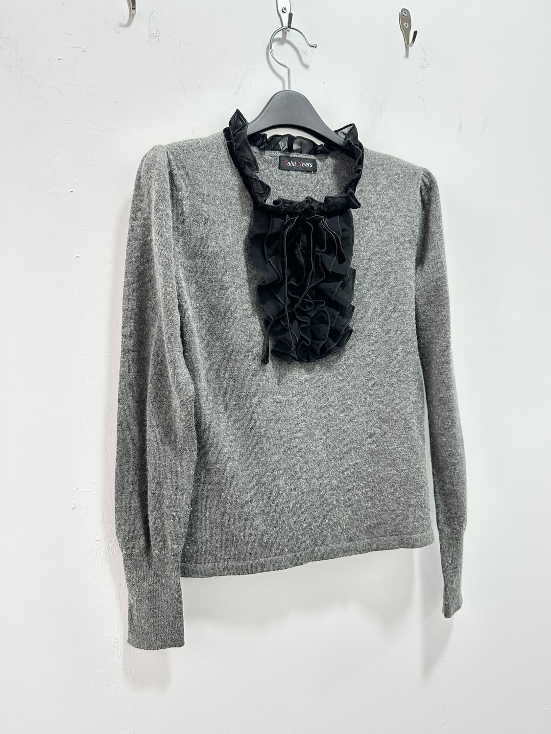 Vintage ribbon ruffle knit top 상품이미지6