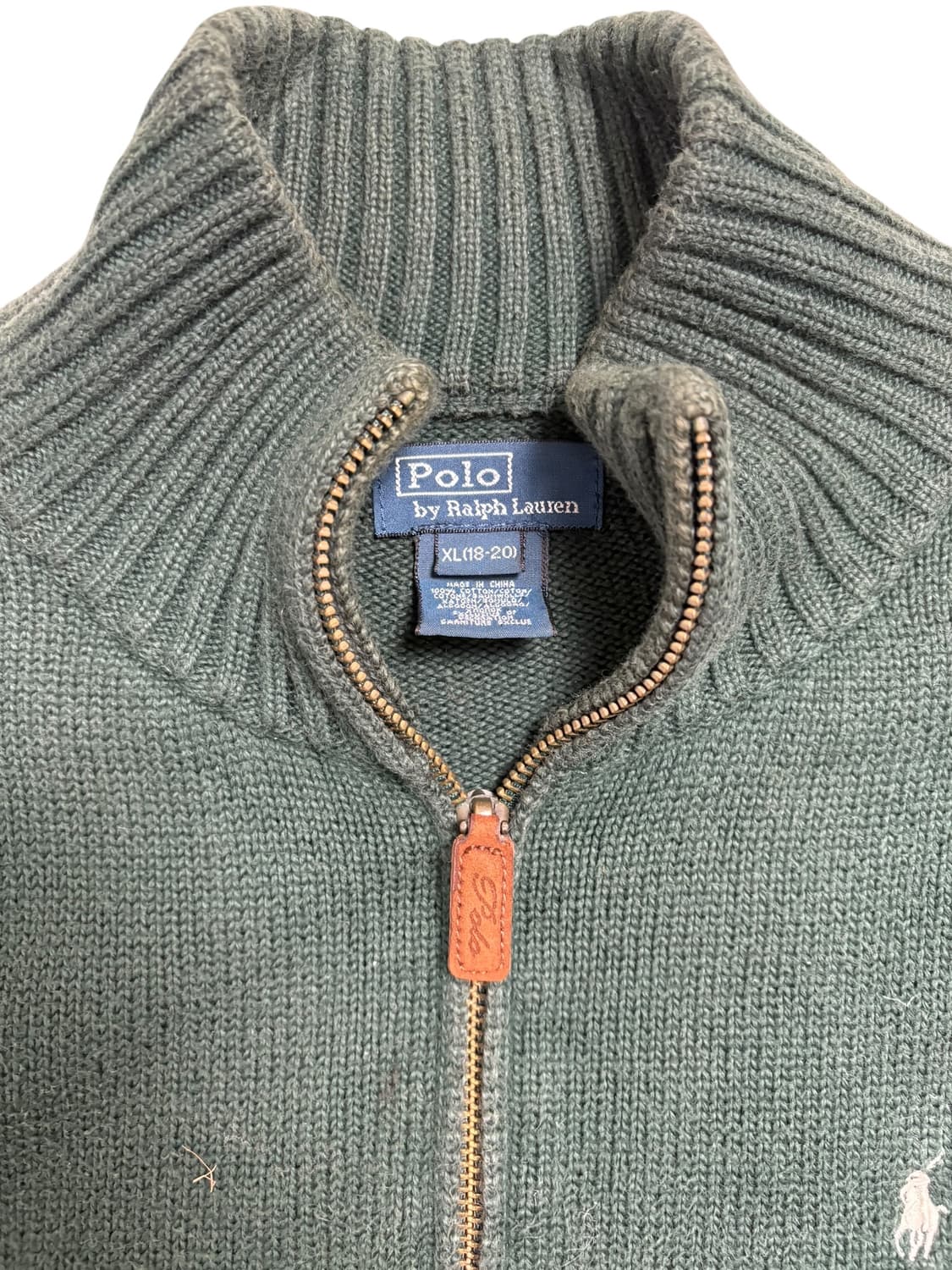 폴로 랄프로렌 반집업 니트 그린 상품이미지6