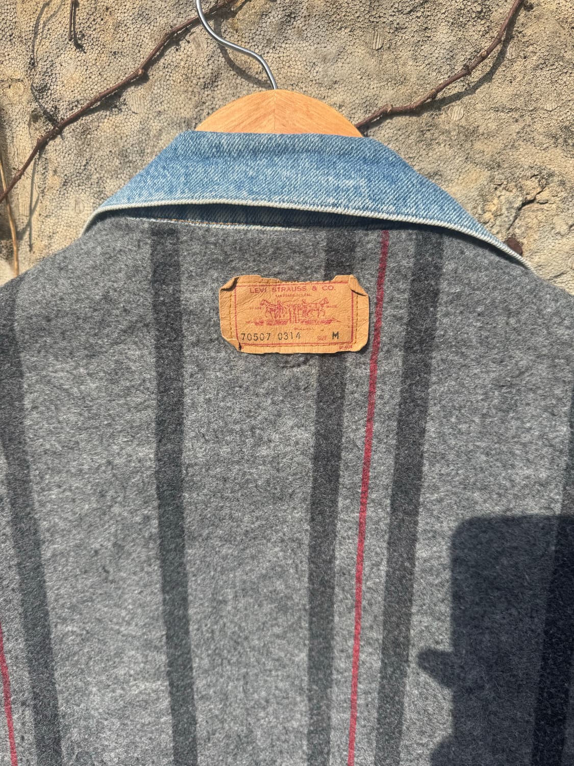 80s 리바이스 빈티지 블랭킷 안감 3rd 데님 트러커 자켓 105 상품이미지9