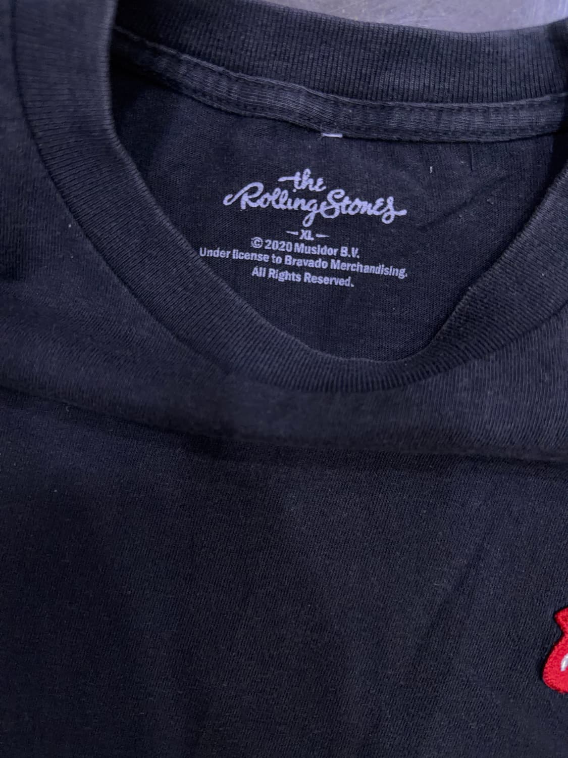 브라바도 롤링스톤즈 로고 패치 루프휠 반팔티 블랙 XL 상품이미지7