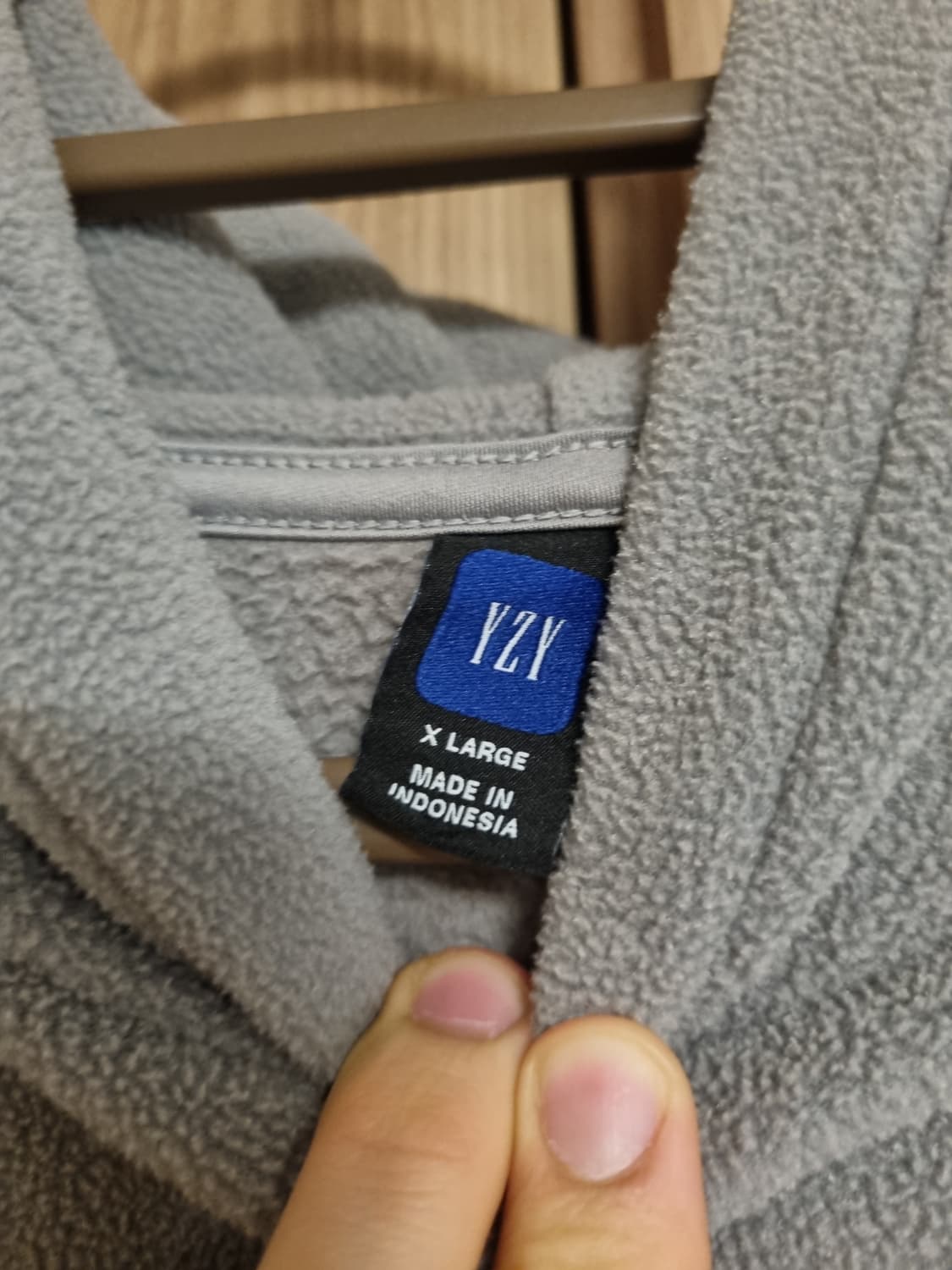 이지 갭 폴라 플리스 레귤러 후디 (블랙, 그레이) 상품이미지4