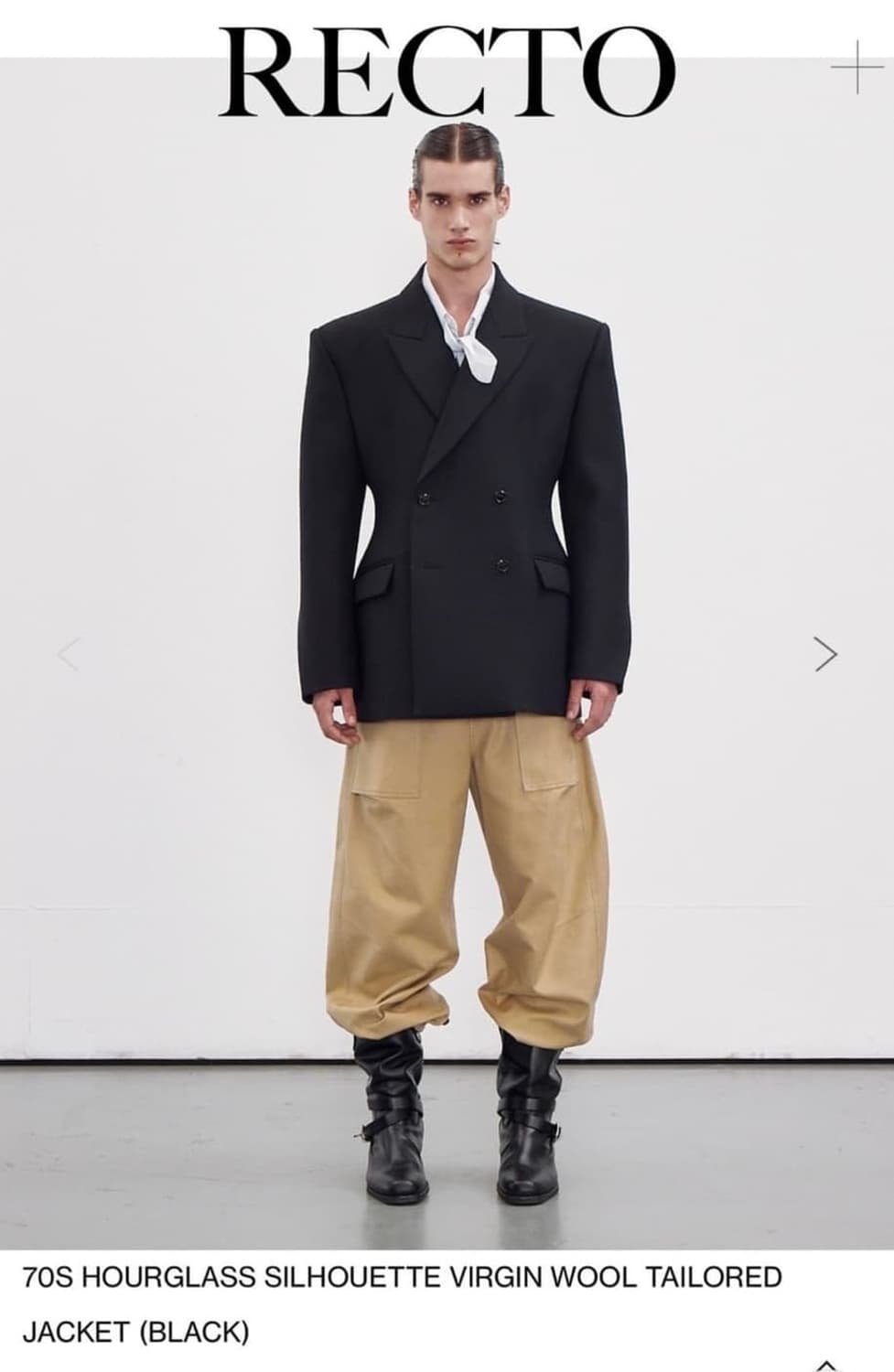 L)렉토 23fw 70s 버진울 테일러드 자켓 아워글래스 상품이미지1