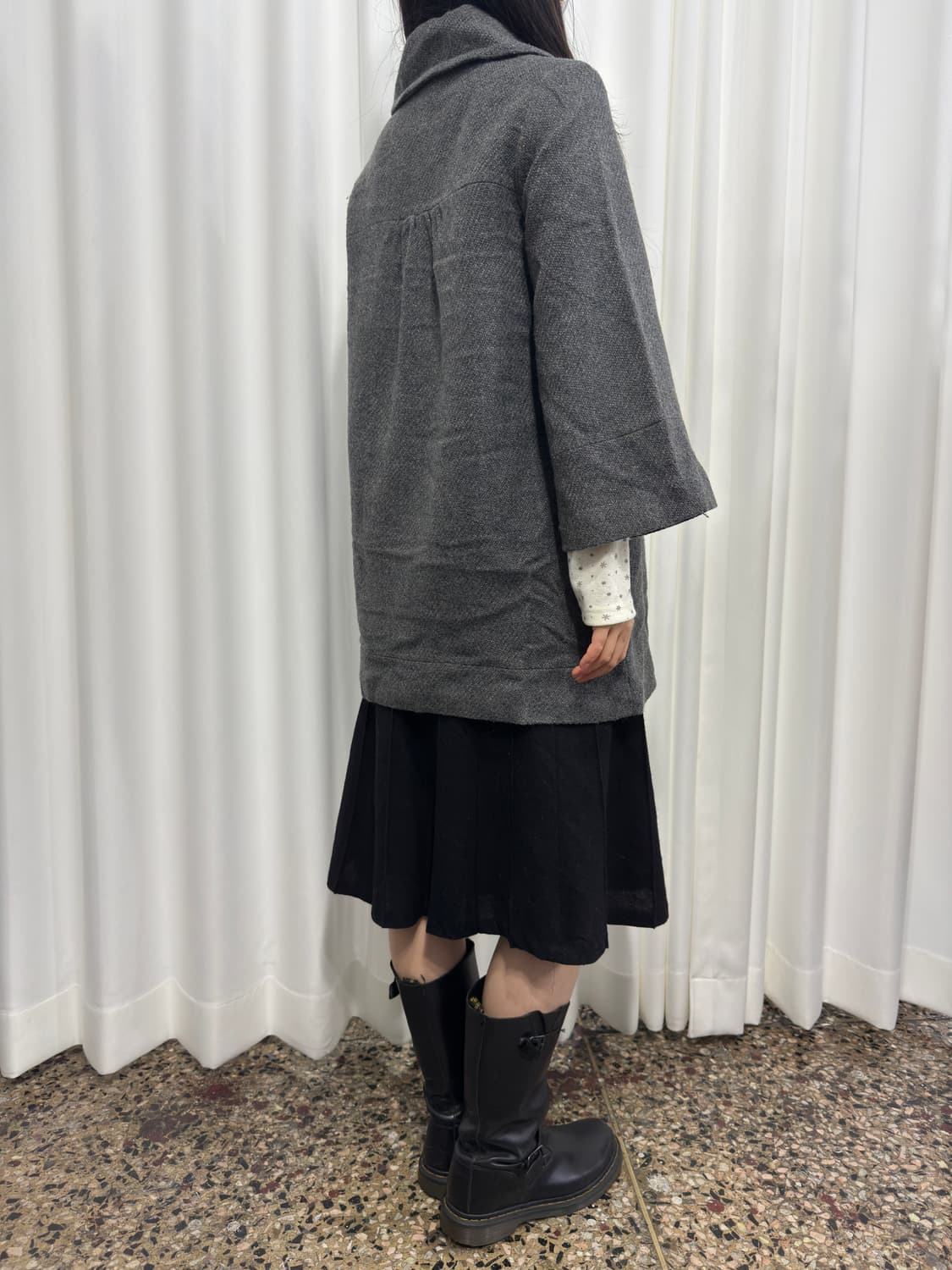 what’s new? gray frill detail coat 상품이미지6