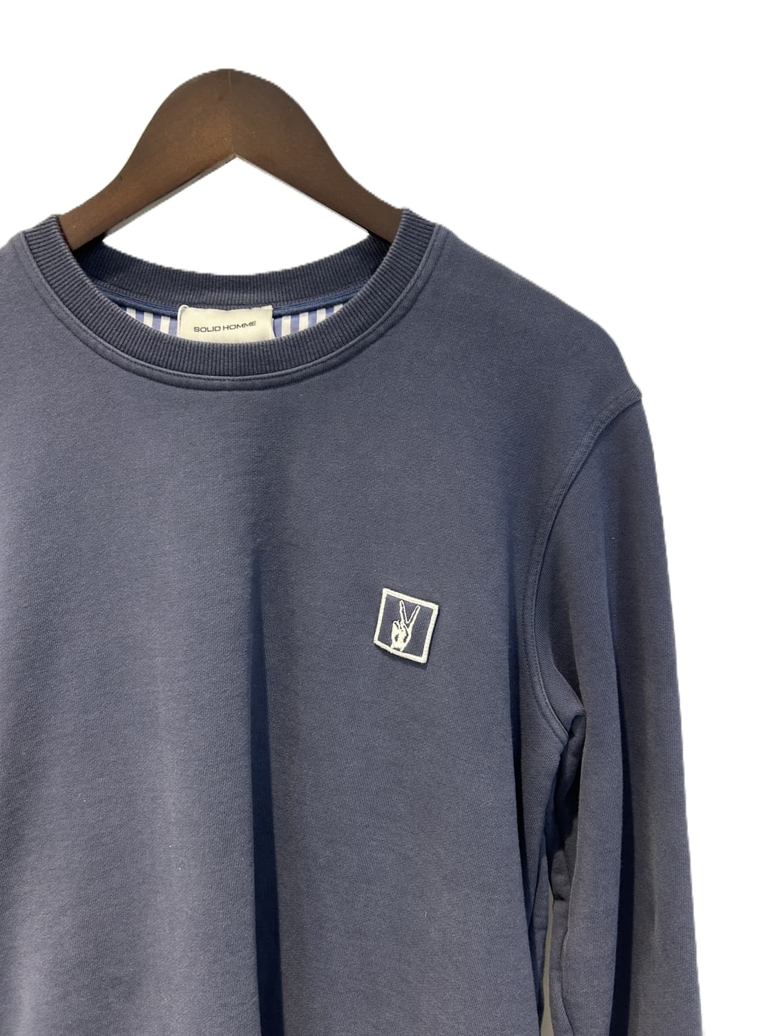 솔리드 옴므 셔츠 레이어드 스웨트셔츠 상품이미지2