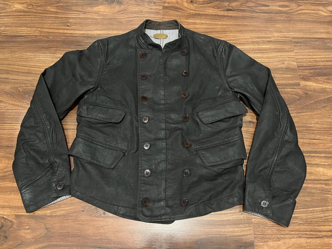 Stevenson Overall Co.더블 브레스트 코튼 왁싱 자켓 S 상품이미지1