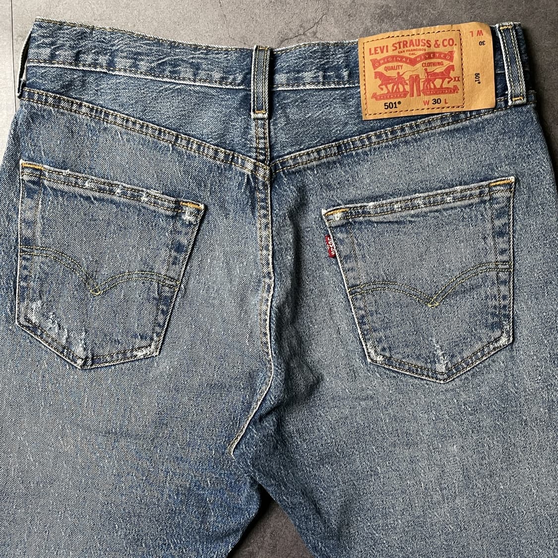 LEVI'S 리바이스501 빈티지 중청 데님 하프팬츠 A01167 상품이미지7