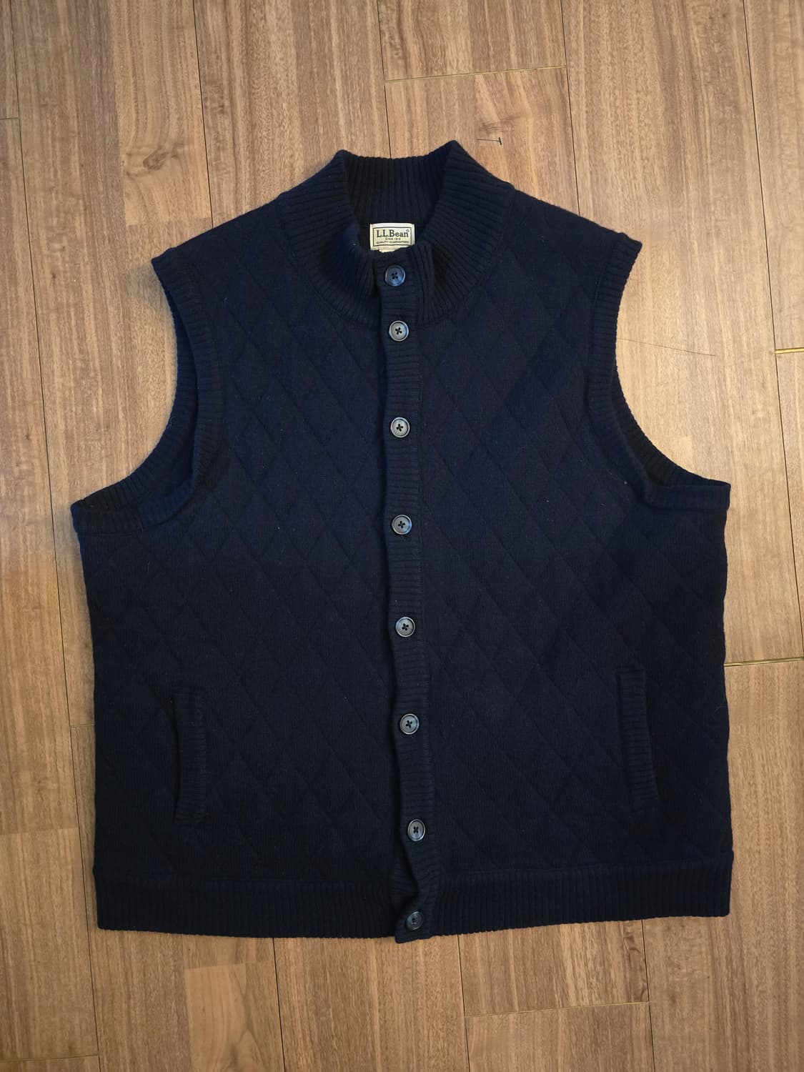 LL.Bean 엘엘빈 네이비 니트 베스트 XL사이즈 상품이미지1