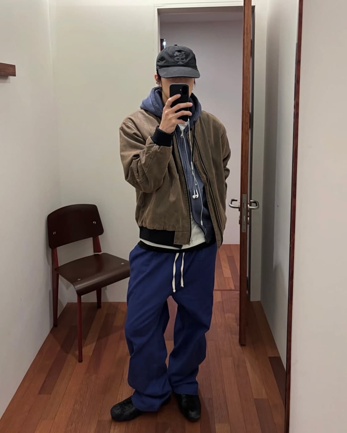 노운 브라운 갈색 빈티지 스웨이드 봄버 블루종 항공 가죽 점퍼 ma-1 상품이미지2