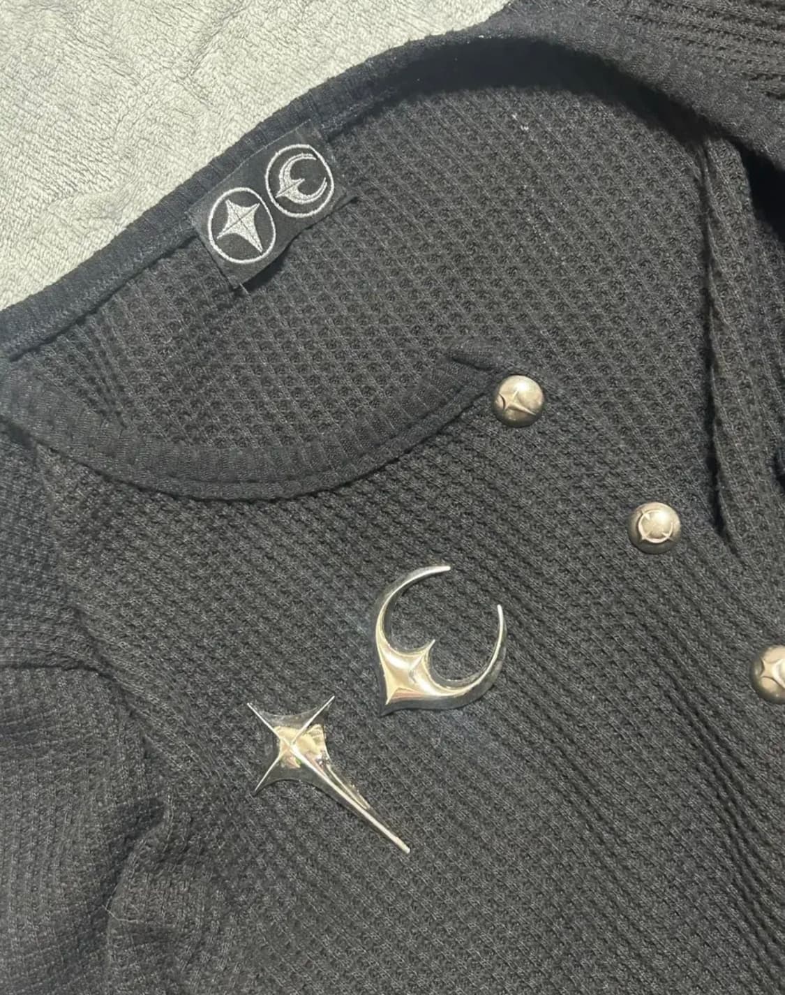 떠그클럽 블랙 가디건 상품이미지2