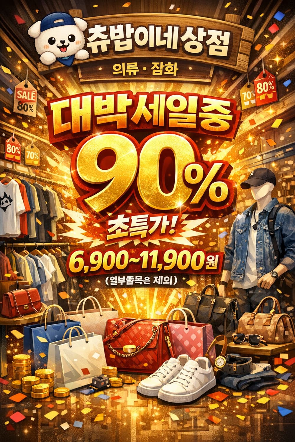 의류/잡화 90% 세일 (6900원~) 상품이미지1