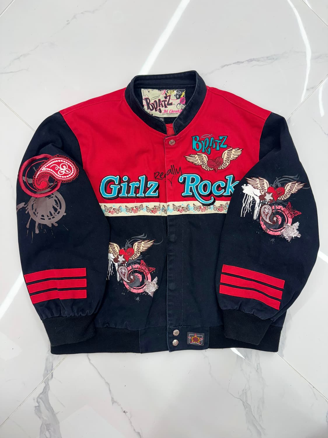 •Japnese vintage 브라츠 Girlz Rock 야구 점퍼 자켓 상품이미지1