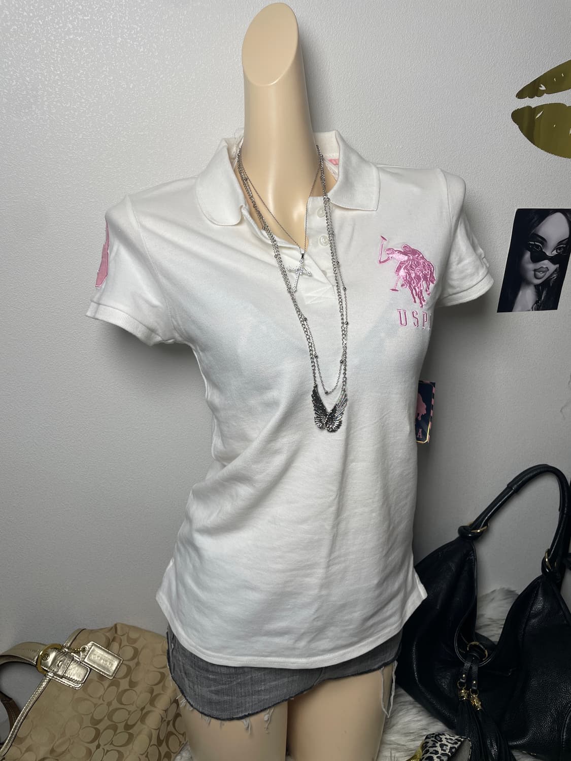 US polo assn 핑크 카라티 상품이미지1