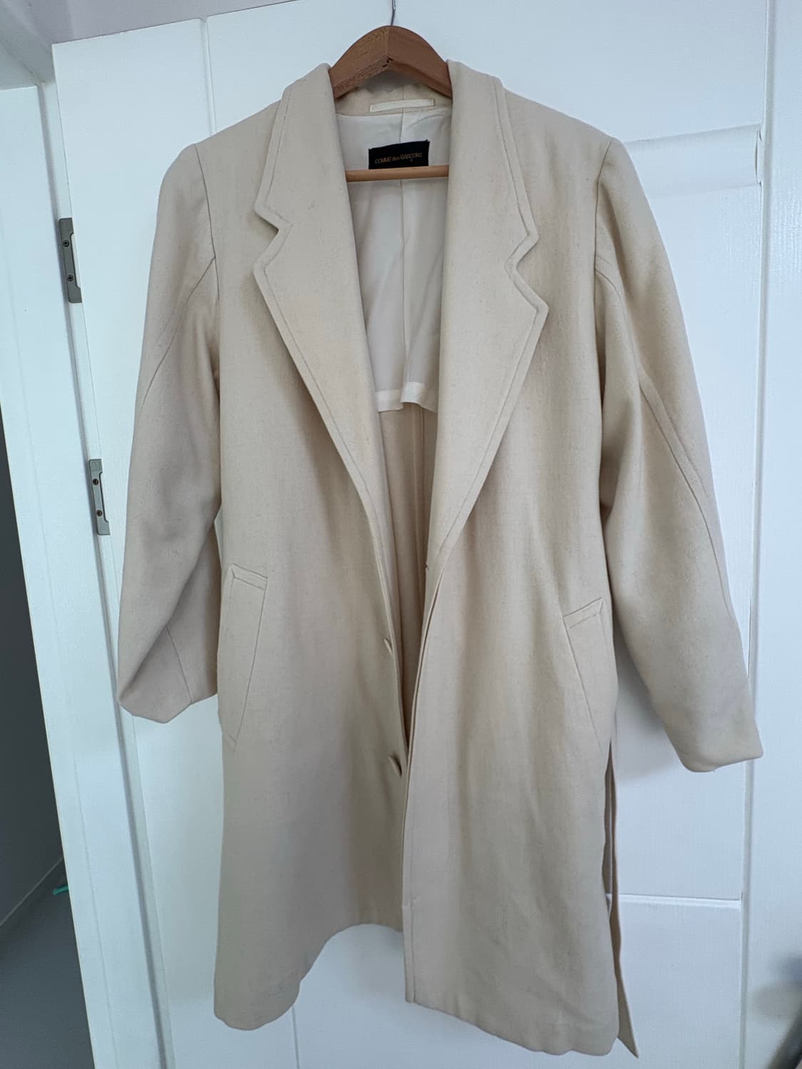 꼼데가르송 울 코트 아이보리 상품이미지3