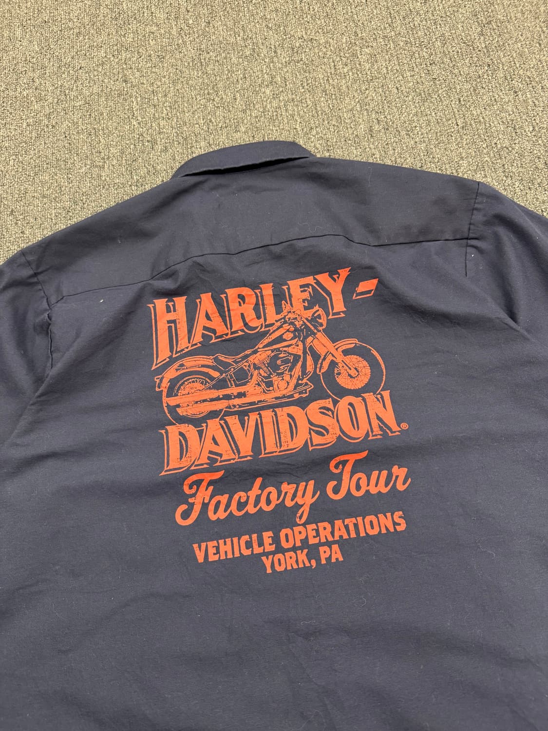 L)할리데이비슨 빈티지 패치 프린팅 네이비 반팔셔츠 상품이미지6