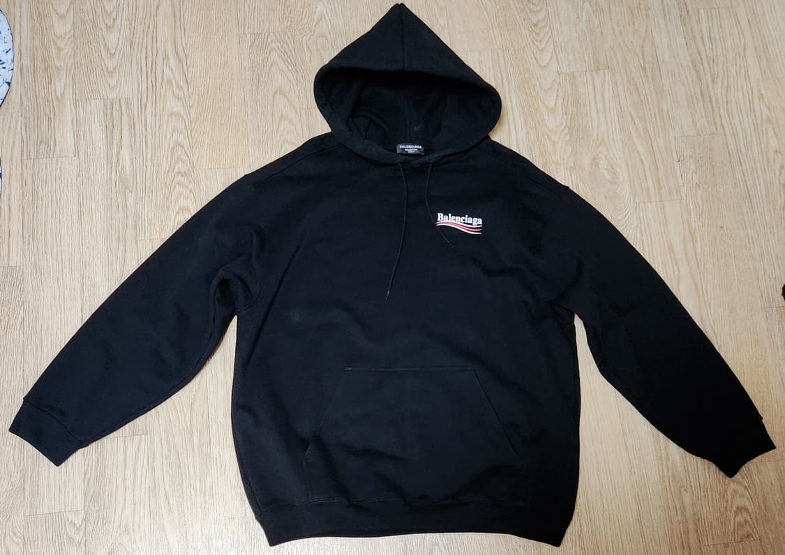 [정품) 발렌시아가 후드 집업 블랙 L (남여공용) 새상품 한정판 상품이미지5