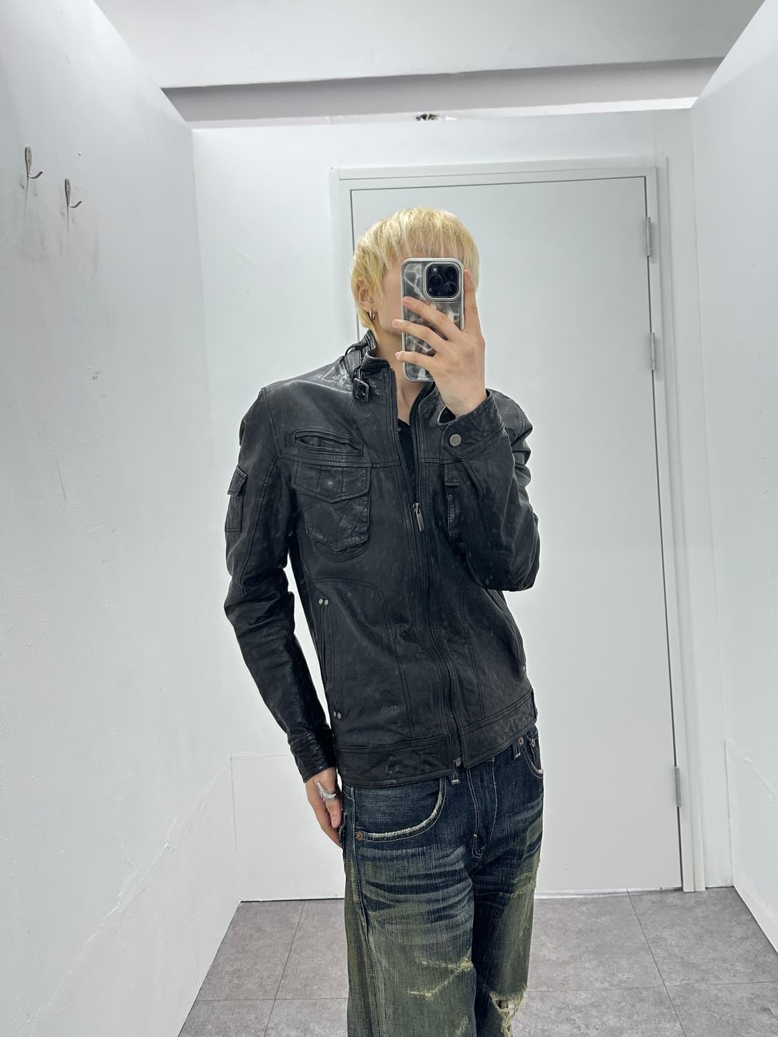 Italy Lambskin Pocket Detail Jacket 상품이미지9