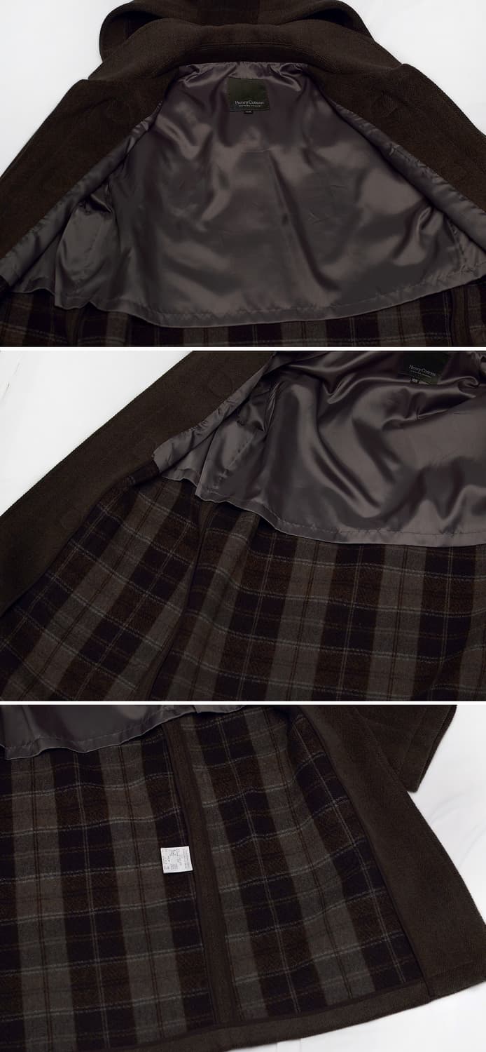 헨리코튼 오리지널 클래식 울헤링본 더플 코트 우드 그린 (105+) 상품이미지6