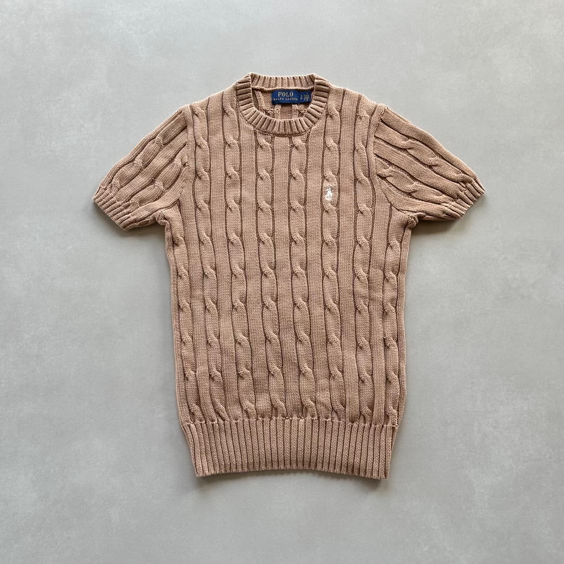 [S]폴로 랄프로렌 꽈배기 반팔 니트 스웨터 상품이미지1