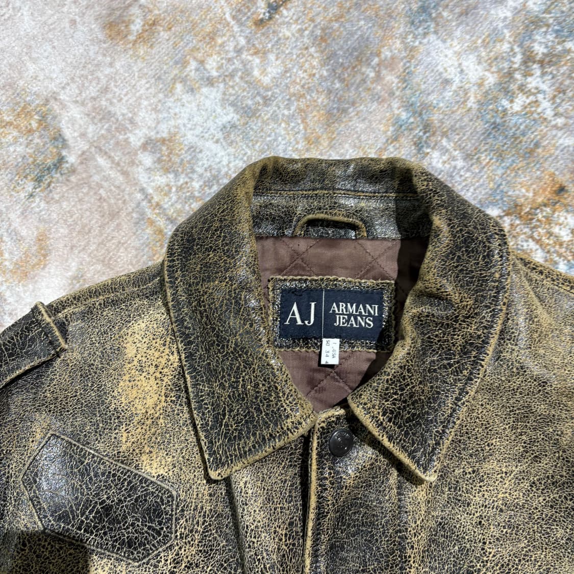 아르마니 90s 빈티지 가죽자켓 상품이미지4