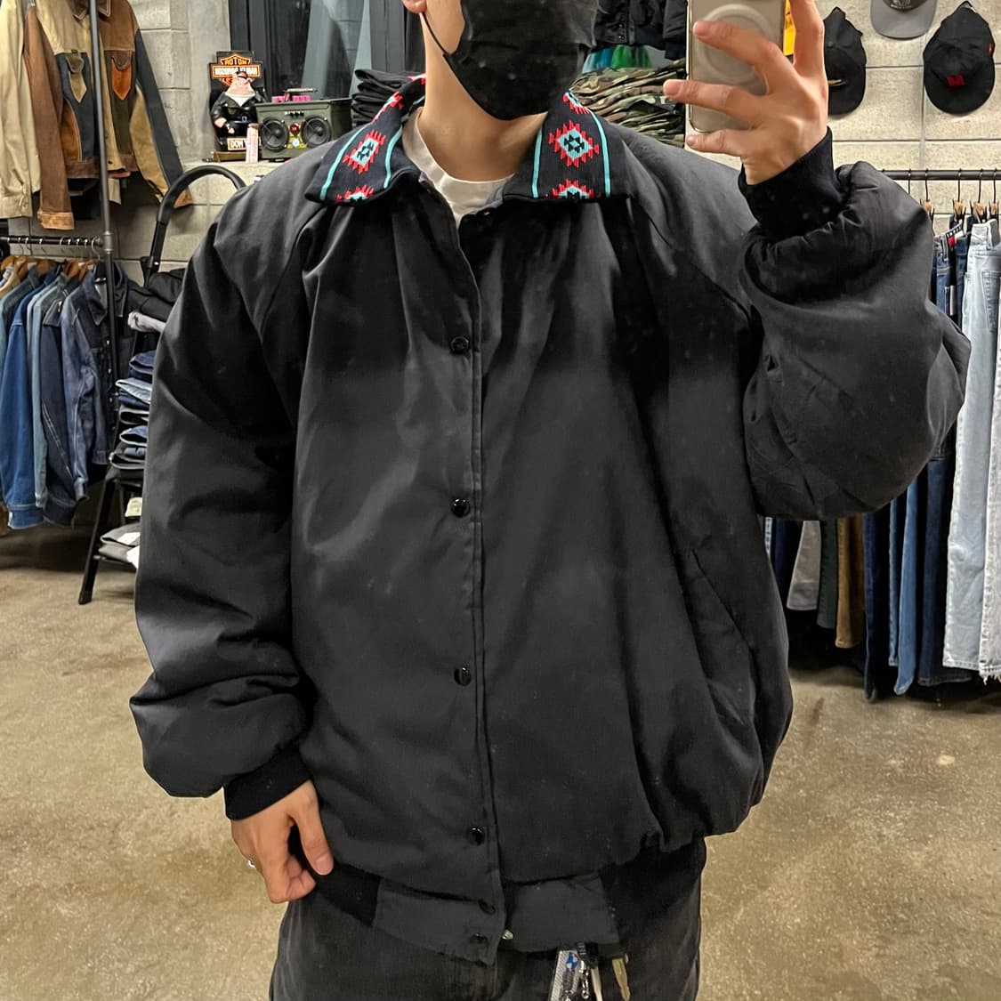 90s 아즈텍 퀼팅 봄버 자켓 (115) 상품이미지7