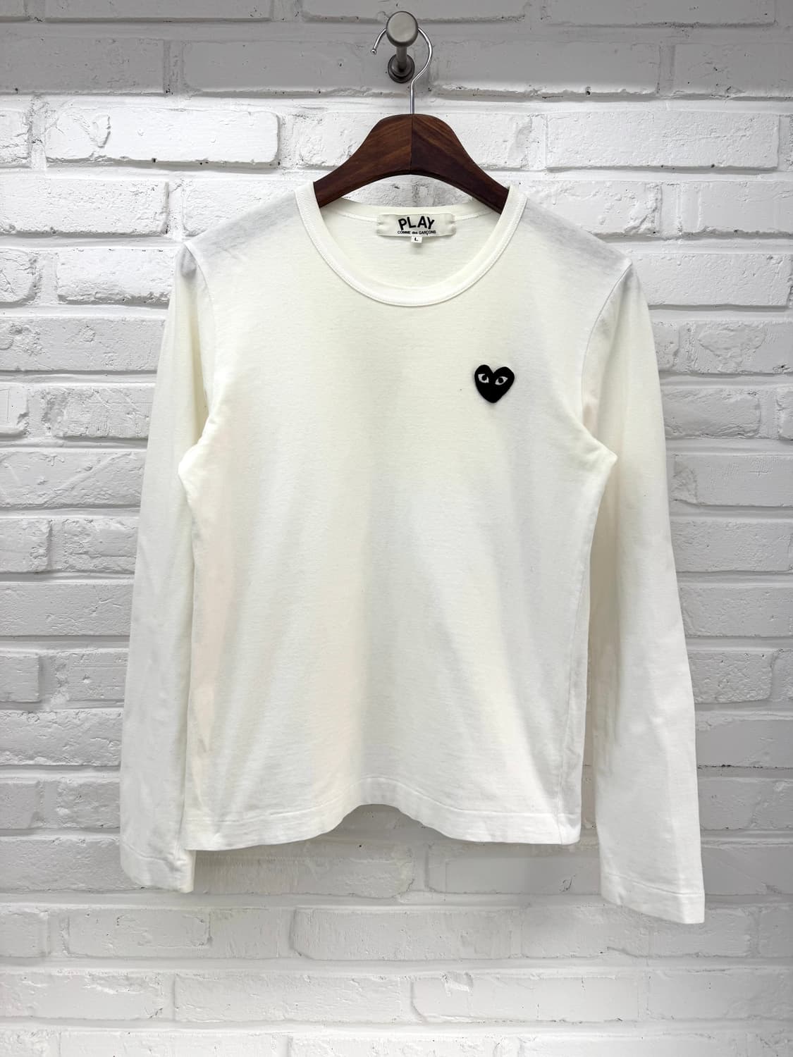 꼼데가르송 플레이 화이트 롱슬리브 상품이미지3