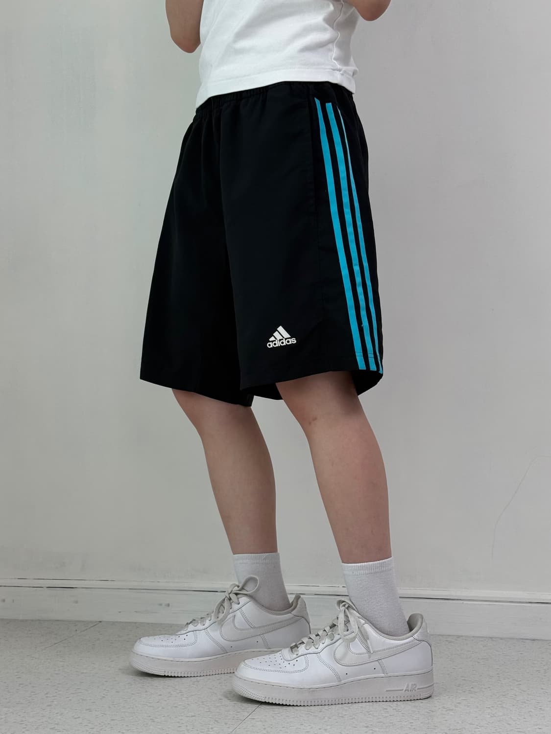 아디다스 네이비 블루 삼선 반바지 상품이미지2