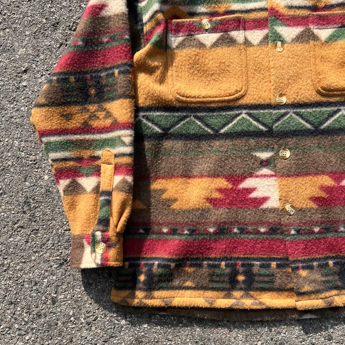 빈티지 나바호 아즈텍 플리스 셔츠 상품이미지3