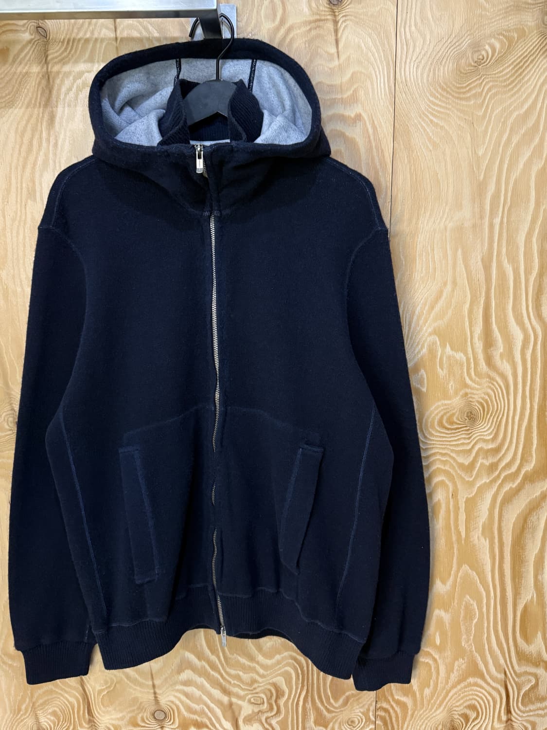 씨피컴퍼니 투웨이 울 블렌디드 니트 후드집업 상품이미지3