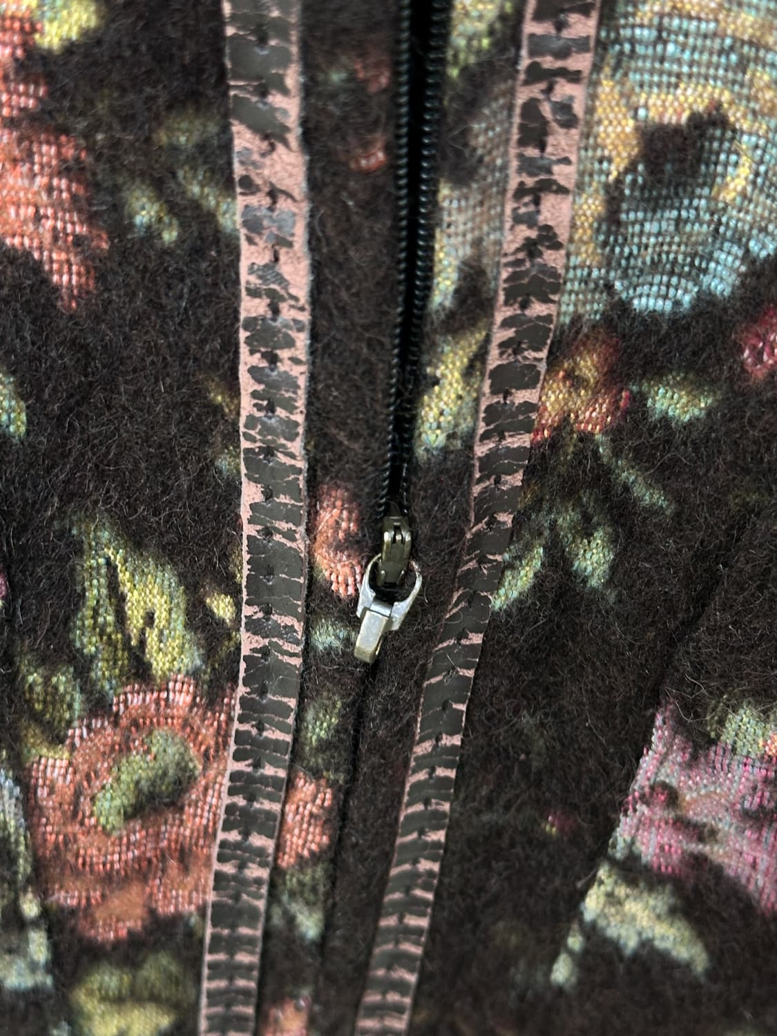dark brown flower zip jacket 상품이미지3