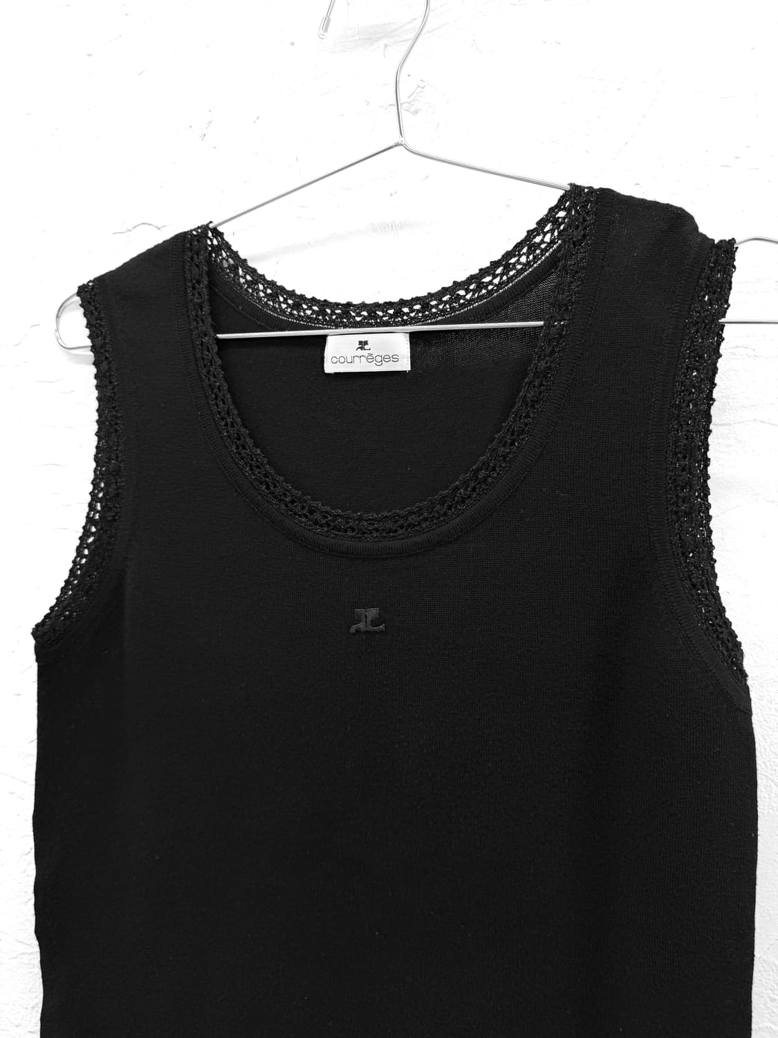 courreges 레이스 니트 슬리브리스 상품이미지2