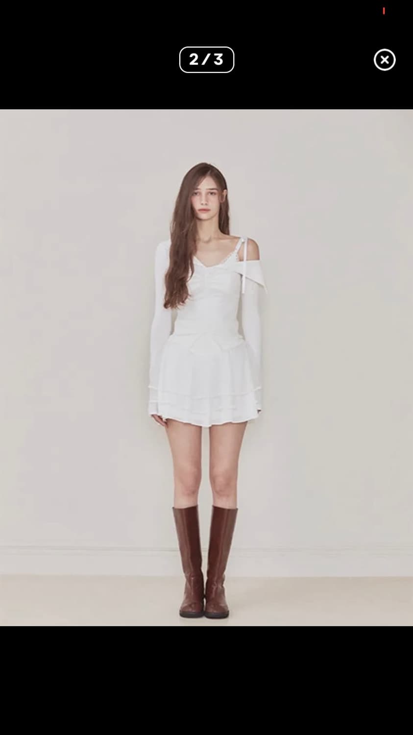 낫유어로즈 버니탑 세트 화이트 상품이미지2