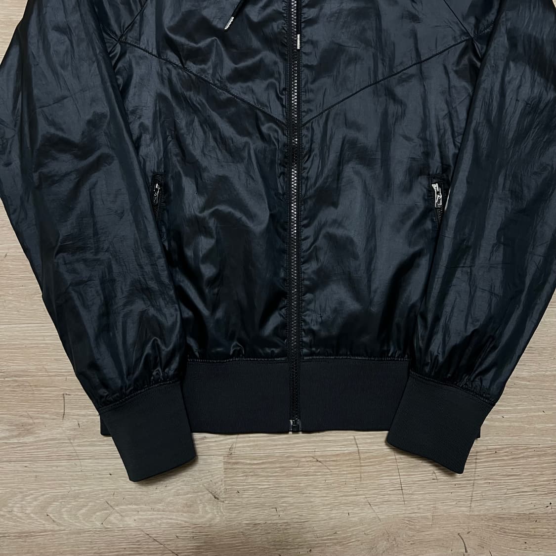 나이키 베이직 반유광 바람막이 후드자켓 [블랙] S/90 상품이미지3