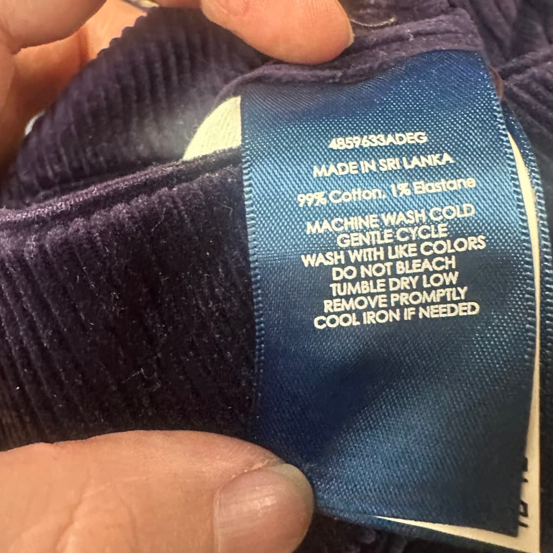 폴로 랄프로렌 빈티지 퍼플코듀로이팬츠 36 상품이미지5