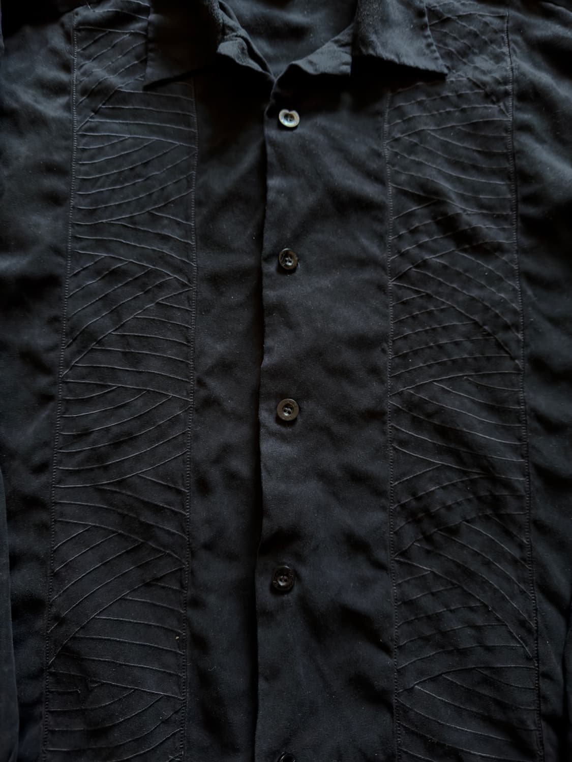 vtg Guayabera black Shirt 상품이미지4