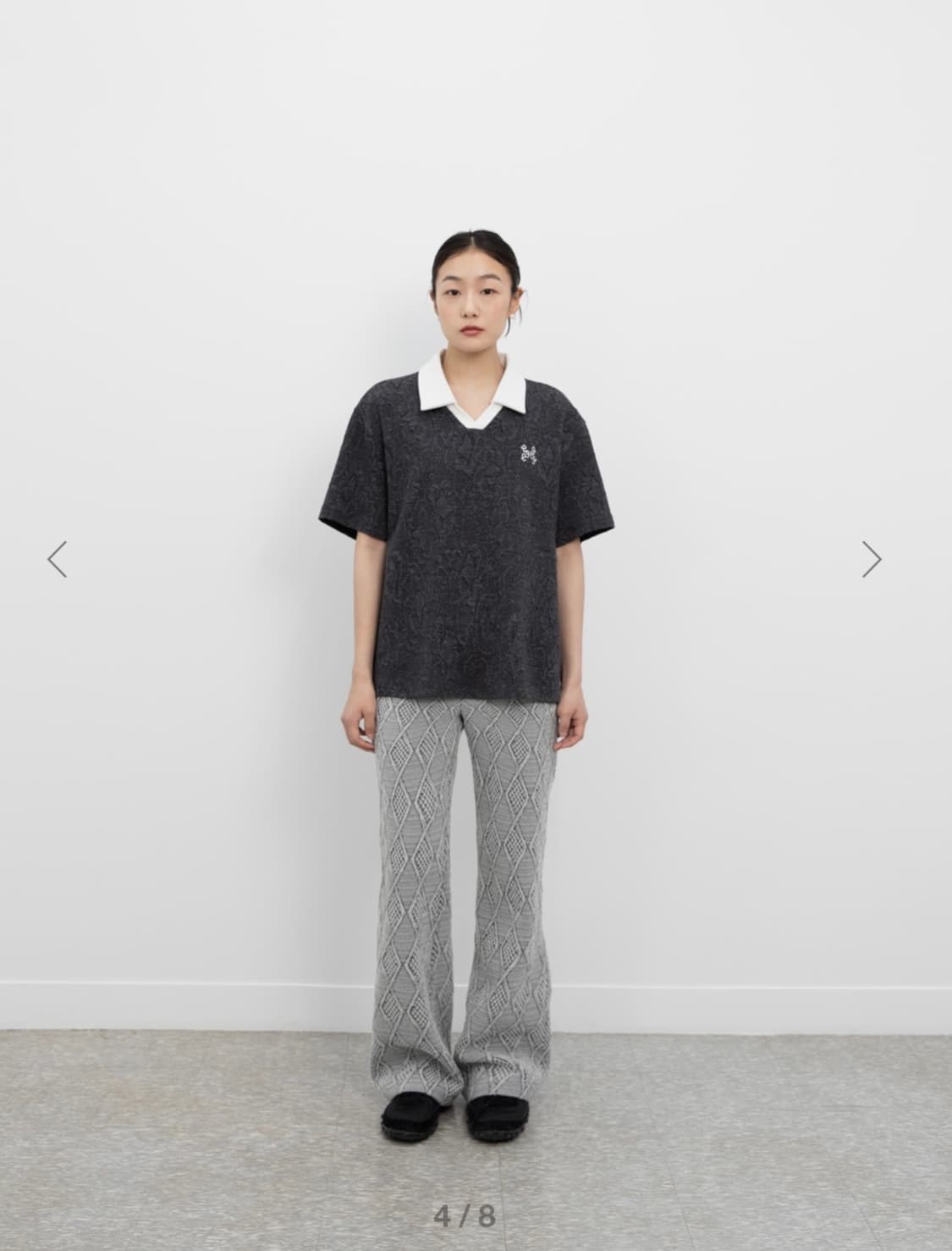 999humanity 자카드 부츠컷 팬츠 상품이미지1