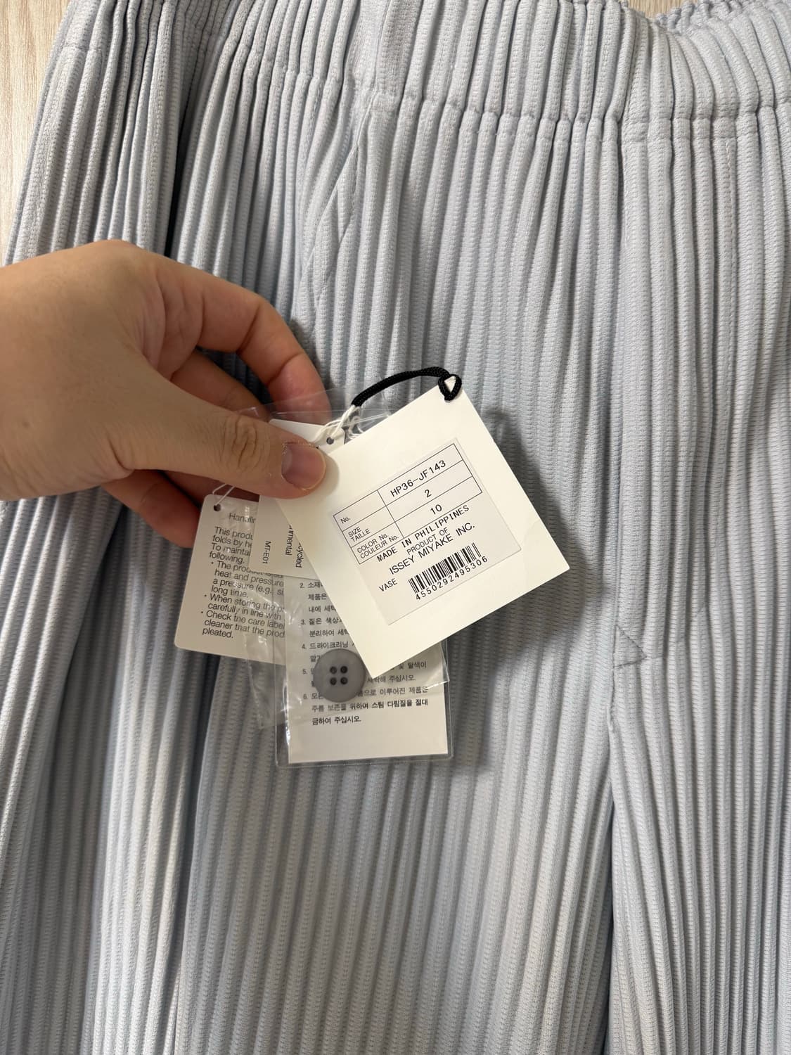 옴므플리세 그레이 와이드 숏 팬츠 2size 상품이미지3