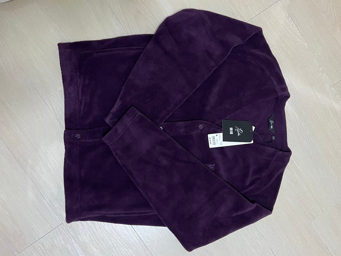 [새상품/당일배송] 유니클로 니들스 후리스 오버사이즈 가디건 퍼플 M 상품이미지2