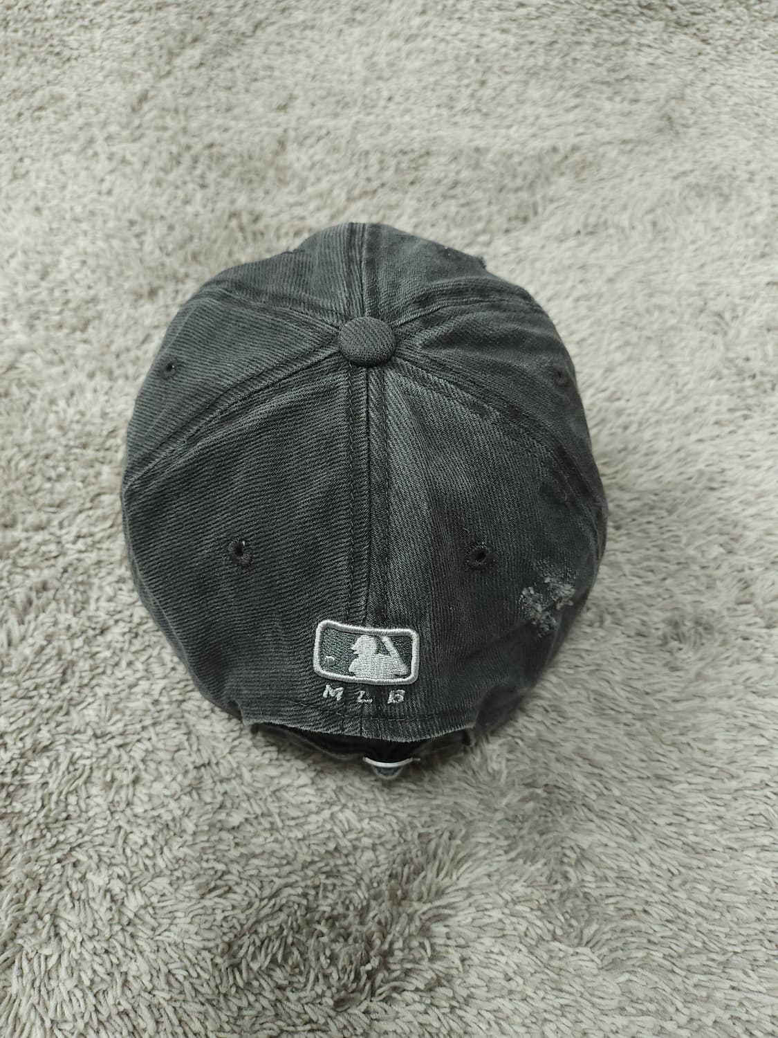 MLB 뉴욕 양키스 데미지 빈티지워싱 볼캡 차콜 XL 상품이미지6