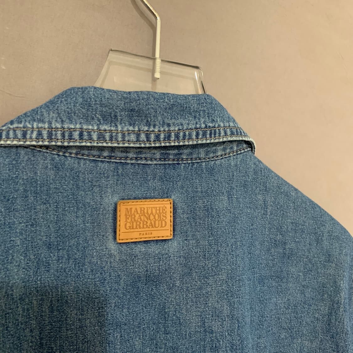 L 마리떼프랑소와저버 포켓 반팔 데님 셔츠 청남방 상품이미지3