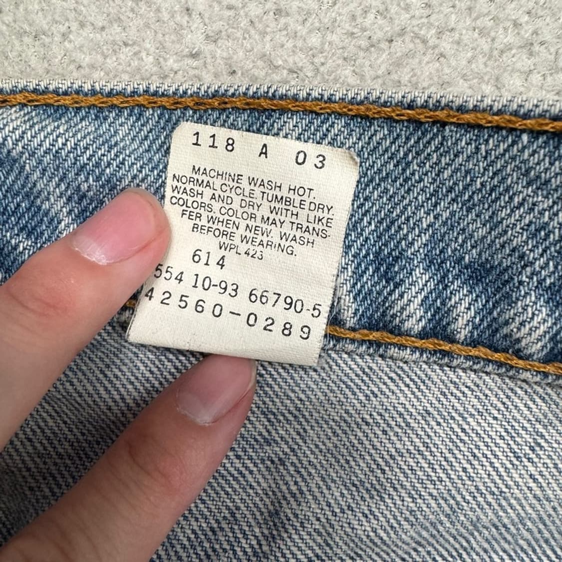 LEVI'S 커스텀 밀리터리 데님 팬츠 W33 L30 상품이미지5
