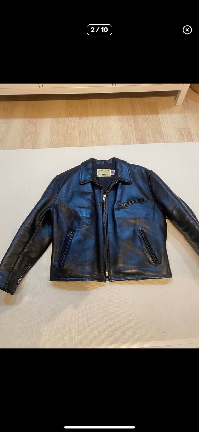쇼츠(schott)홀스하이드 가죽자켓 689H 50사이즈 110~ 상품이미지2