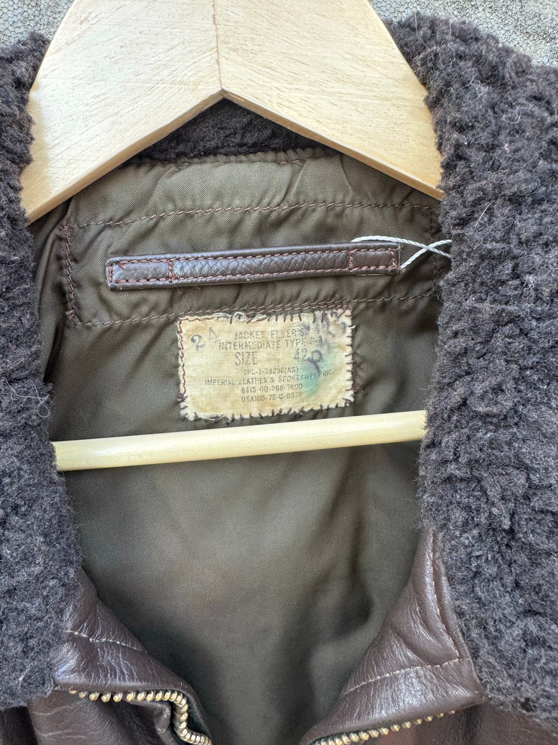 70s 미군 미해군 usn 오리지널 g-1 레더 가죽 자켓 42 상품이미지6