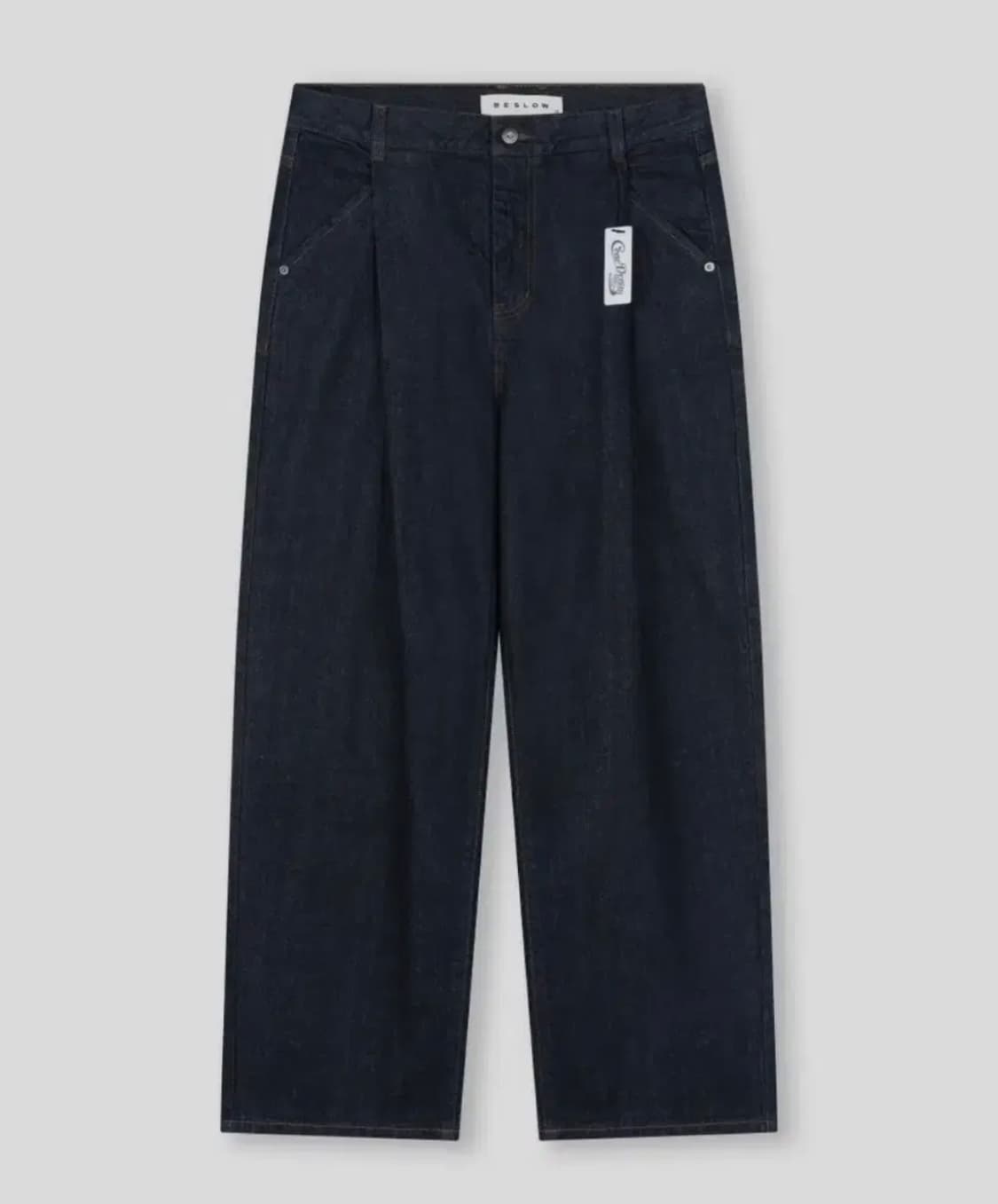 비슬로우 콘밀 원턱 데님 인디고 30 상품이미지2