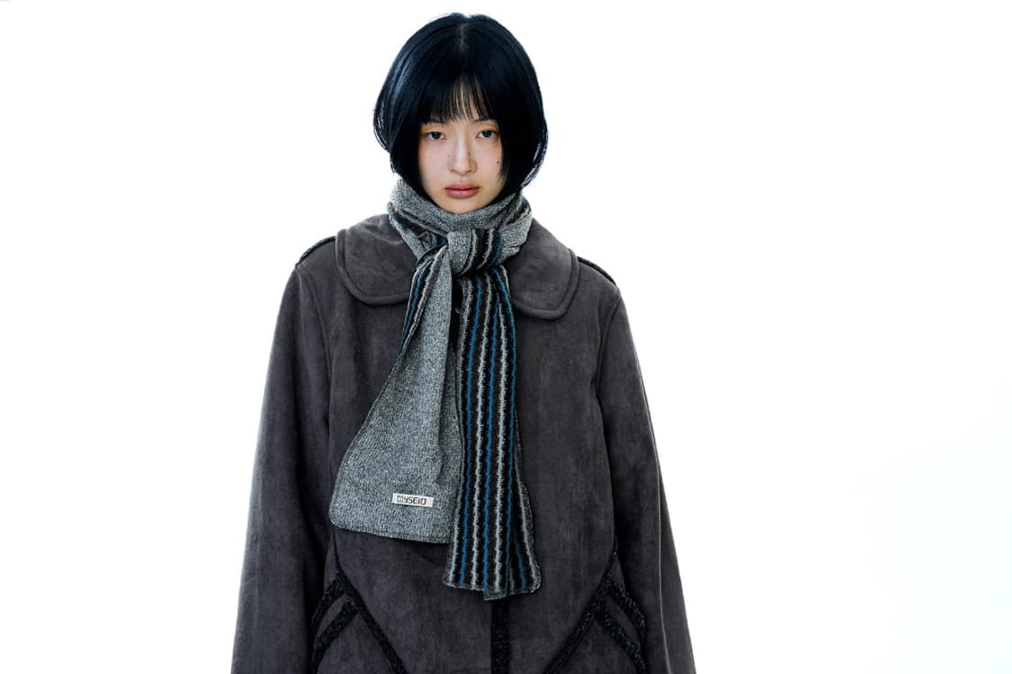 코이세이오 더블 니트 머플러 그레이 상품이미지3