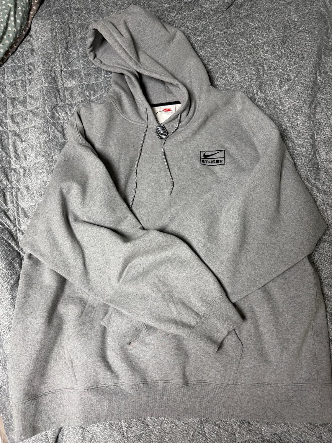 나이키x스투시 후드 그레이 xxl 상품이미지3