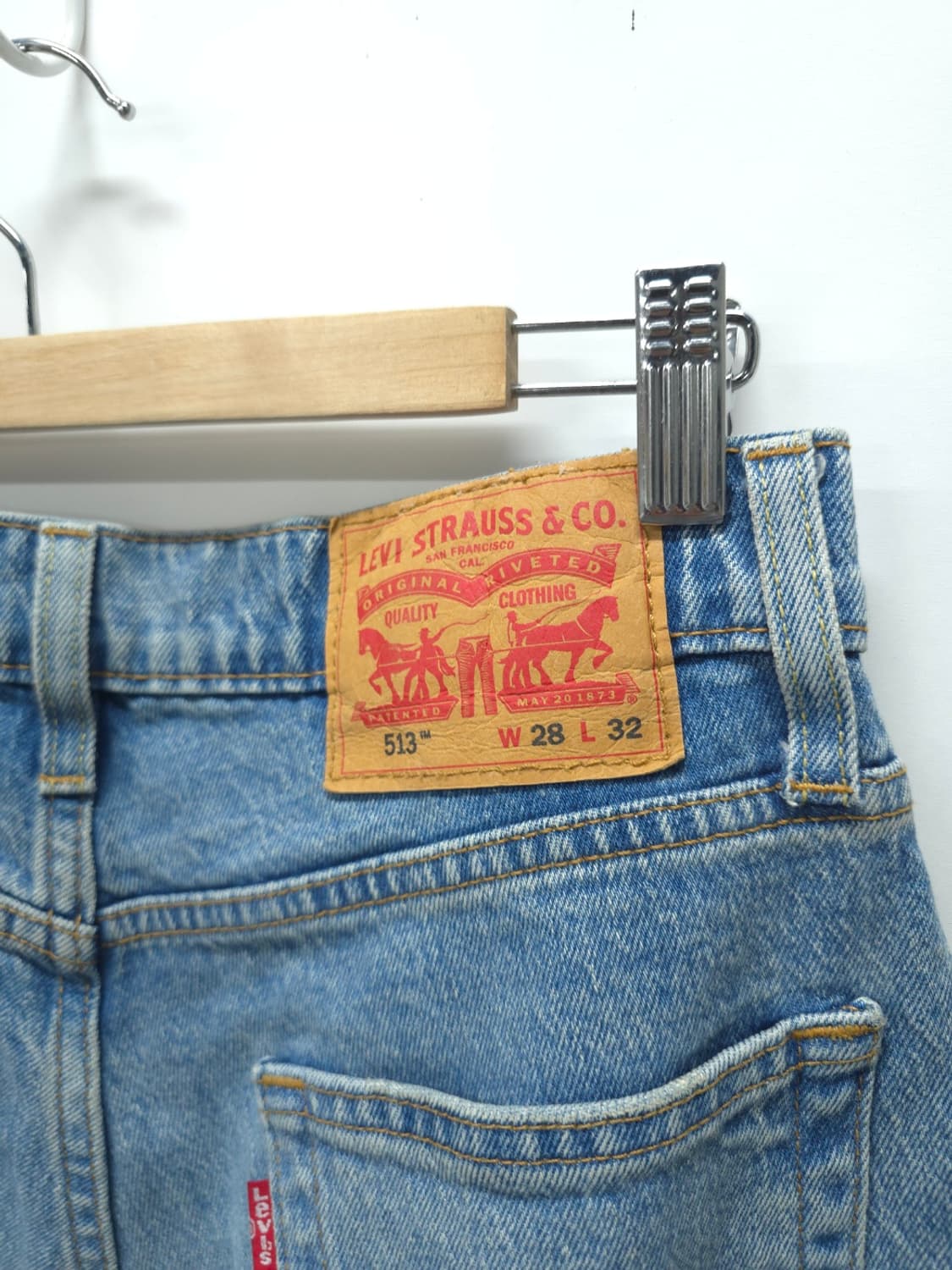 리바이스 여성 513 슬림 스트레이트 중청 데님 (28사이즈) 상품이미지5