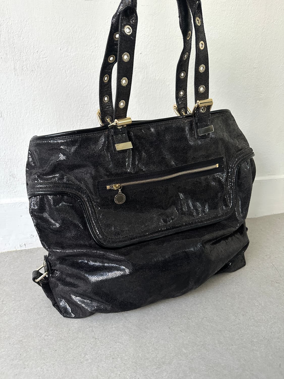 스텔라 매카트니 펄 블랙 빅오버 토트백 상품이미지1