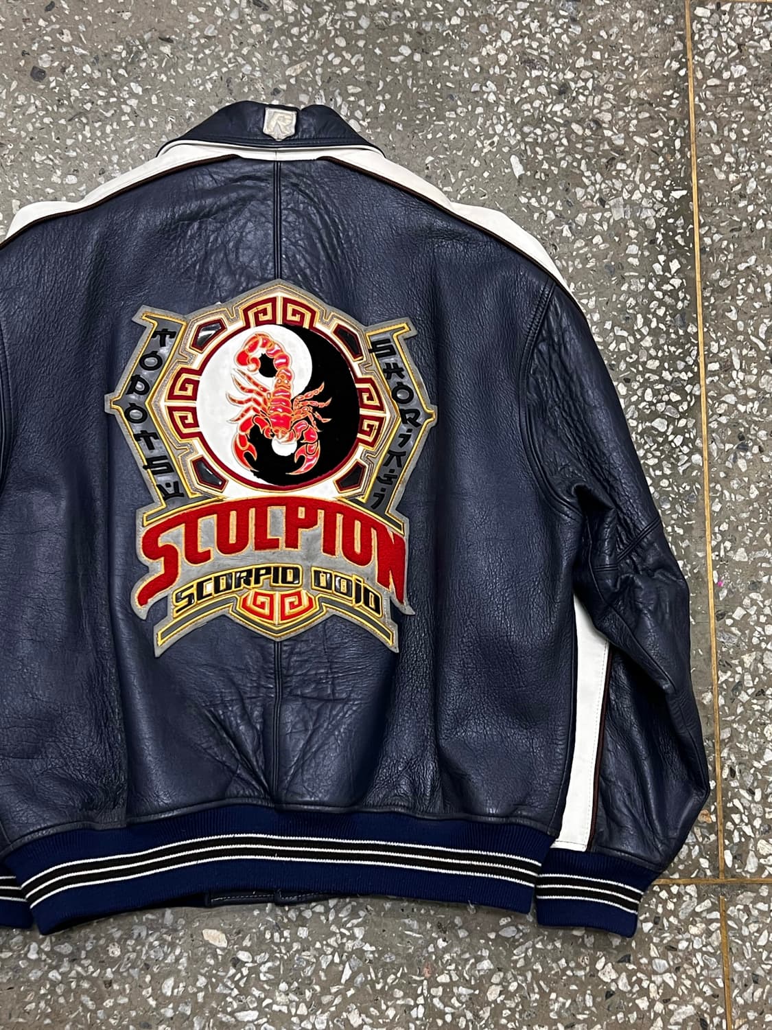 R.B.C Cowhide Leather Varsity Jacket  상품이미지1